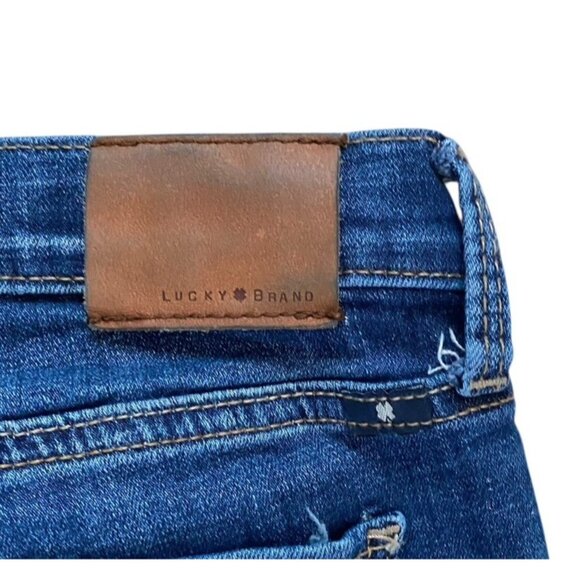 Lucky Brand Jeans Womens Size 6 Blue Charlie Skinny Medium Dark Wash Stretch - Picture 4 of 8